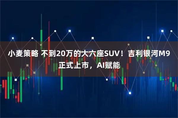 小麦策略 不到20万的大六座SUV！吉利银河M9正式上市，AI赋能