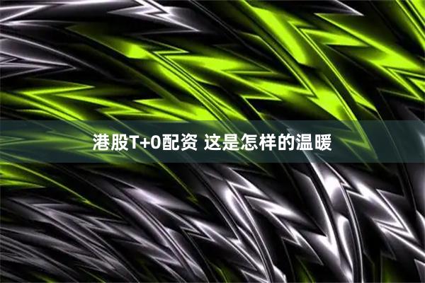 港股T+0配资 这是怎样的温暖