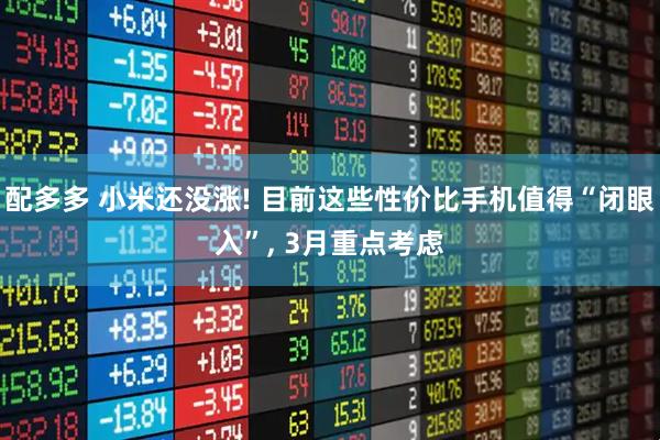 配多多 小米还没涨! 目前这些性价比手机值得“闭眼入”, 3月重点考虑